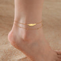Gold Feather Anklet