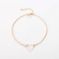 Bracelet de Cheville pour Femme Coeur Or & Argent