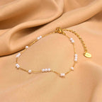 Anklet with White Beads