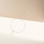 Hand Bracelet with Silver Zircon Flowers