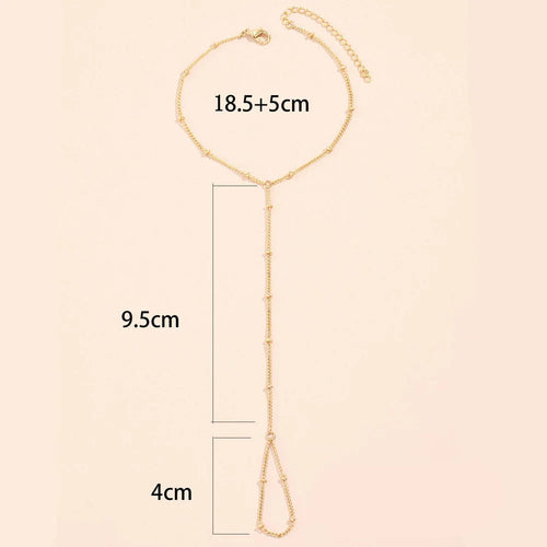 Bracelet de Main Bijou Chaîne Main & Doigt Femme