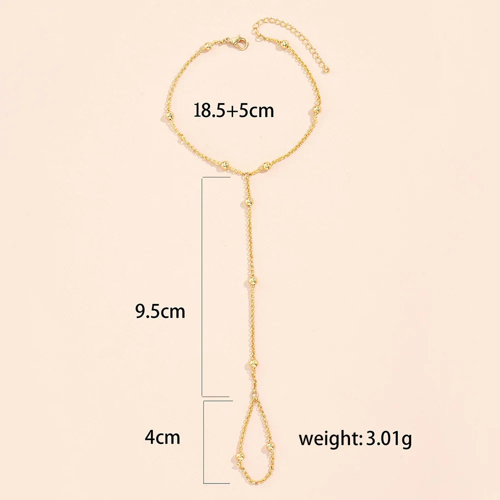 Bracelet de Main Bijou Femme Chaîne Doigt & Main