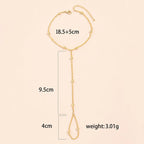 Bracelet de Main Bijou Femme Chaîne Doigt & Main