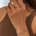 Hand Bracelet Balls Jewelry Woman Hand & Finger Chain silver