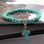 Pearl Bracelet with Cross