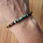 Protection Bracelet in Natural Stones Tiger Eye and Amazonite 