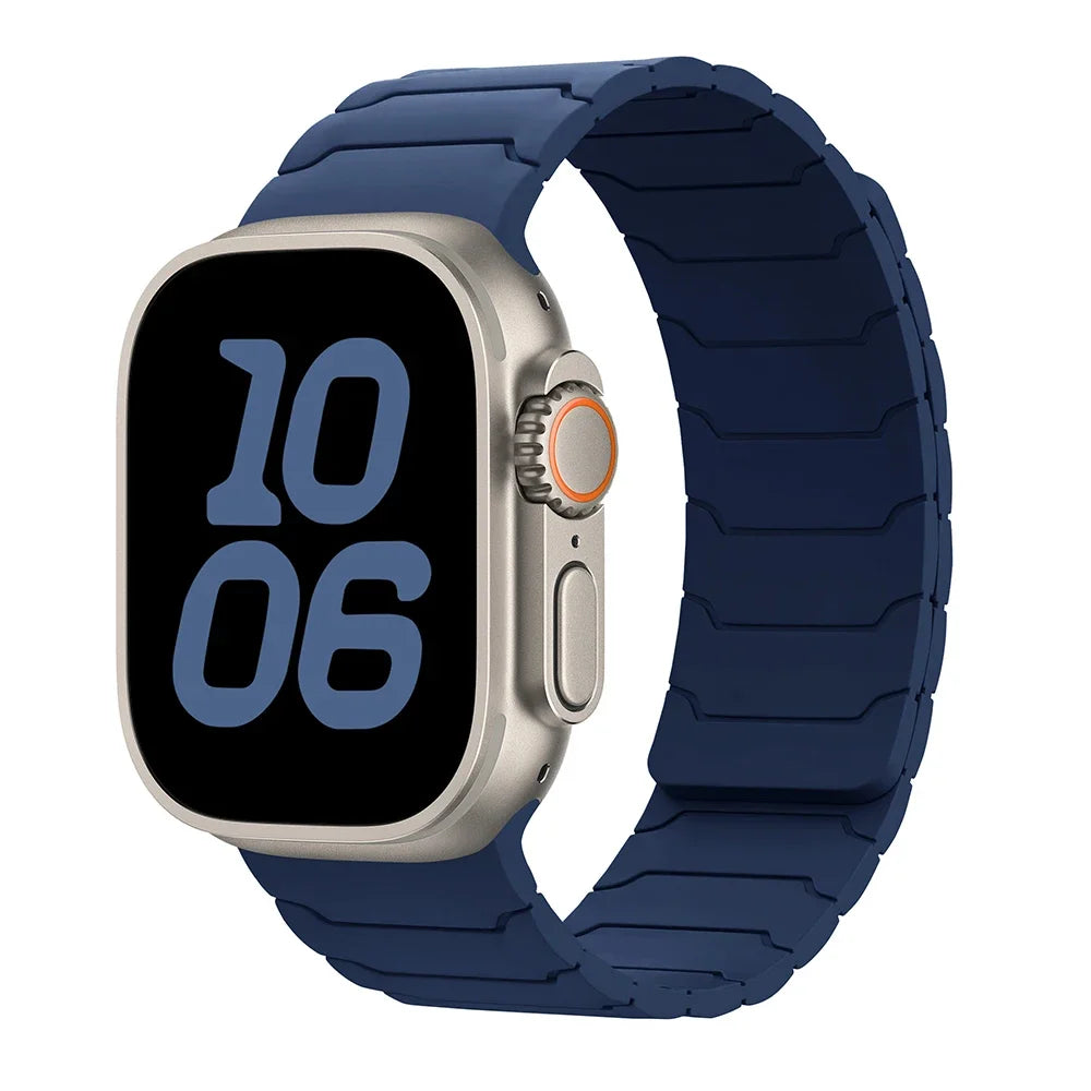 Bracelet de remplacement aimanté pour Apple Watch bleu