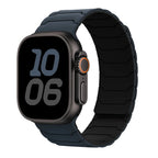 Bracelet de remplacement aimanté pour Apple Watch bleu noir