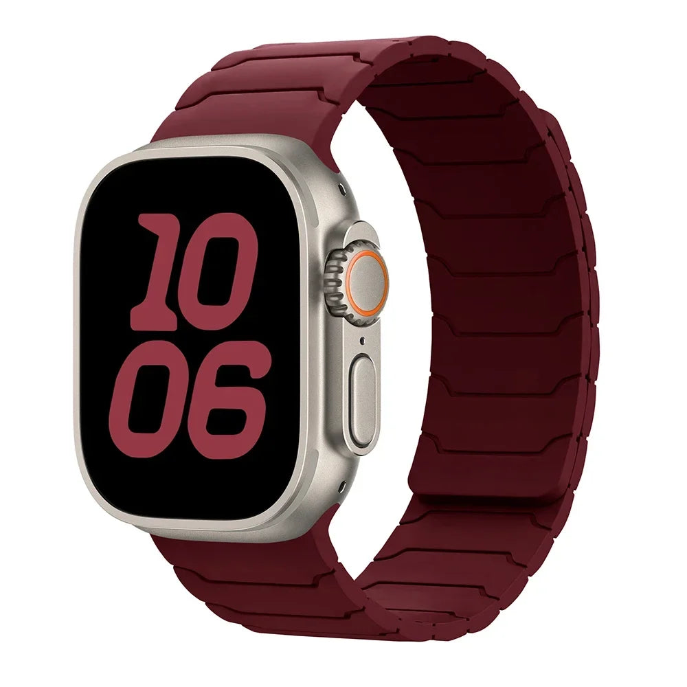 Bracelet de remplacement aimanté pour Apple Watch rouge