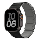Bracelet de remplacement aimanté pour Apple Watch noir gris