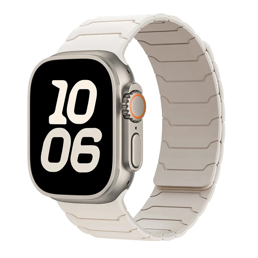 Bracelet de remplacement aimanté pour Apple Watch blanc