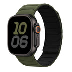 Bracelet de remplacement aimanté pour Apple Watch vert noir