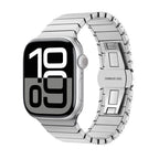 Bracelet de remplacement en acier inoxydable pour Apple Watch argent