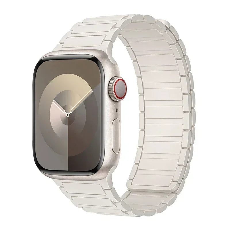 Bracelet de remplacement magnétique pour Apple Watch blanc