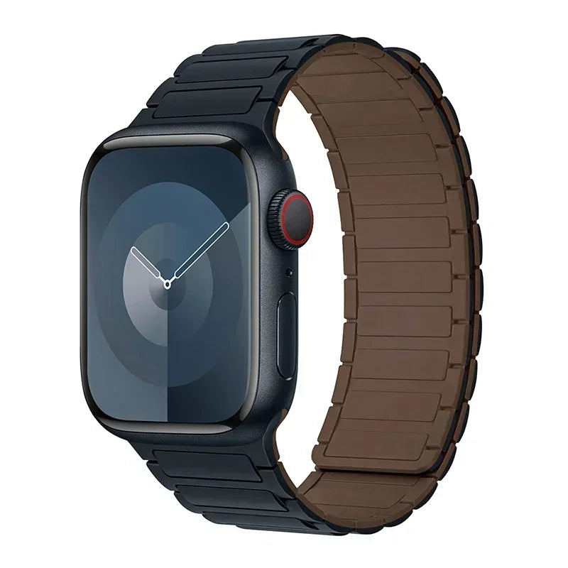 Bracelet de remplacement magnétique pour Apple Watch vert marron