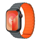 Bracelet de remplacement magnétique pour Apple Watch gris orange