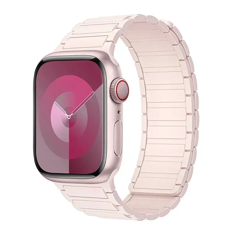 Bracelet de remplacement magnétique pour Apple Watch rose
