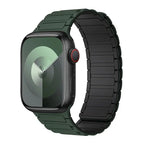 Bracelet de remplacement magnétique pour Apple Watch vert noir