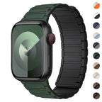 Bracelet de remplacement magnétique pour Apple Watch vert noir