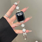 Bracelet de remplacement pour Apple Watch - design trèfle argent
