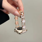 Bracelet de remplacement pour Apple Watch - design trèfle or rose