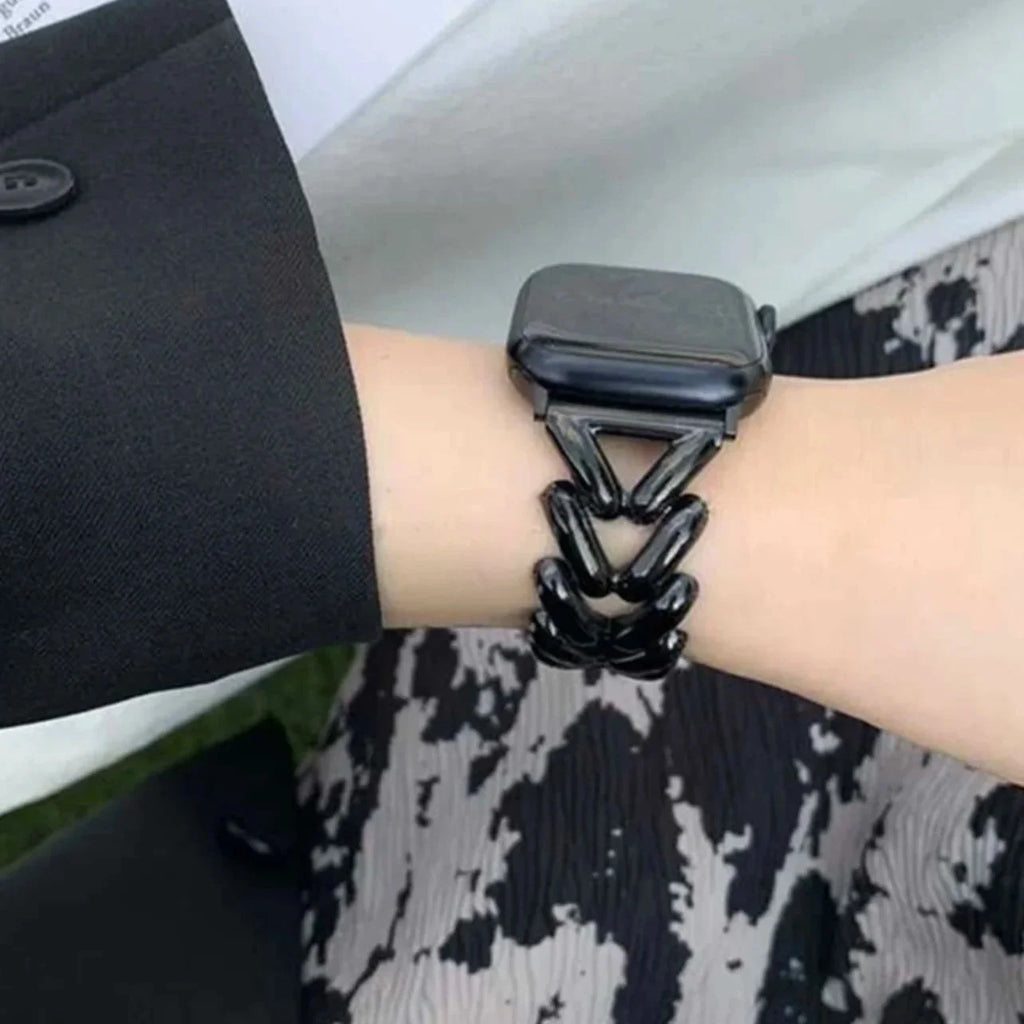 Bracelet de remplacement pour Apple Watch en acier noir