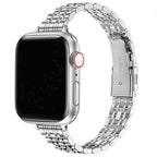 Bracelet de remplacement pour Apple Watch en acier inoxydable argent