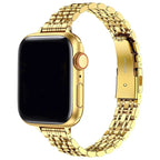Bracelet de remplacement pour Apple Watch en acier inoxydable or