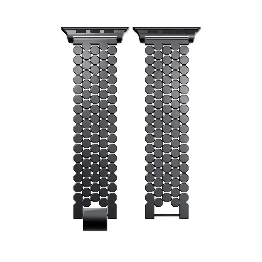 Bracelet de remplacement pour Apple Watch en acier inoxydable - pour femme noir