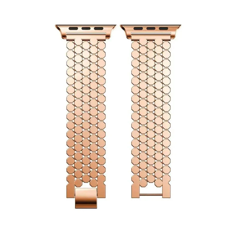 Bracelet de remplacement pour Apple Watch en acier inoxydable - pour femme or rose