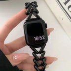Bracelet de remplacement pour Apple Watch en acier noir