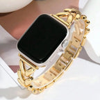 Bracelet de remplacement pour Apple Watch en acier or