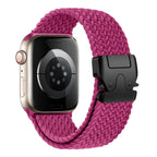 Bracelet de remplacement pour Apple Watch en corde de parachute fuschia