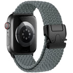 Bracelet de remplacement pour Apple Watch en corde de parachute gris