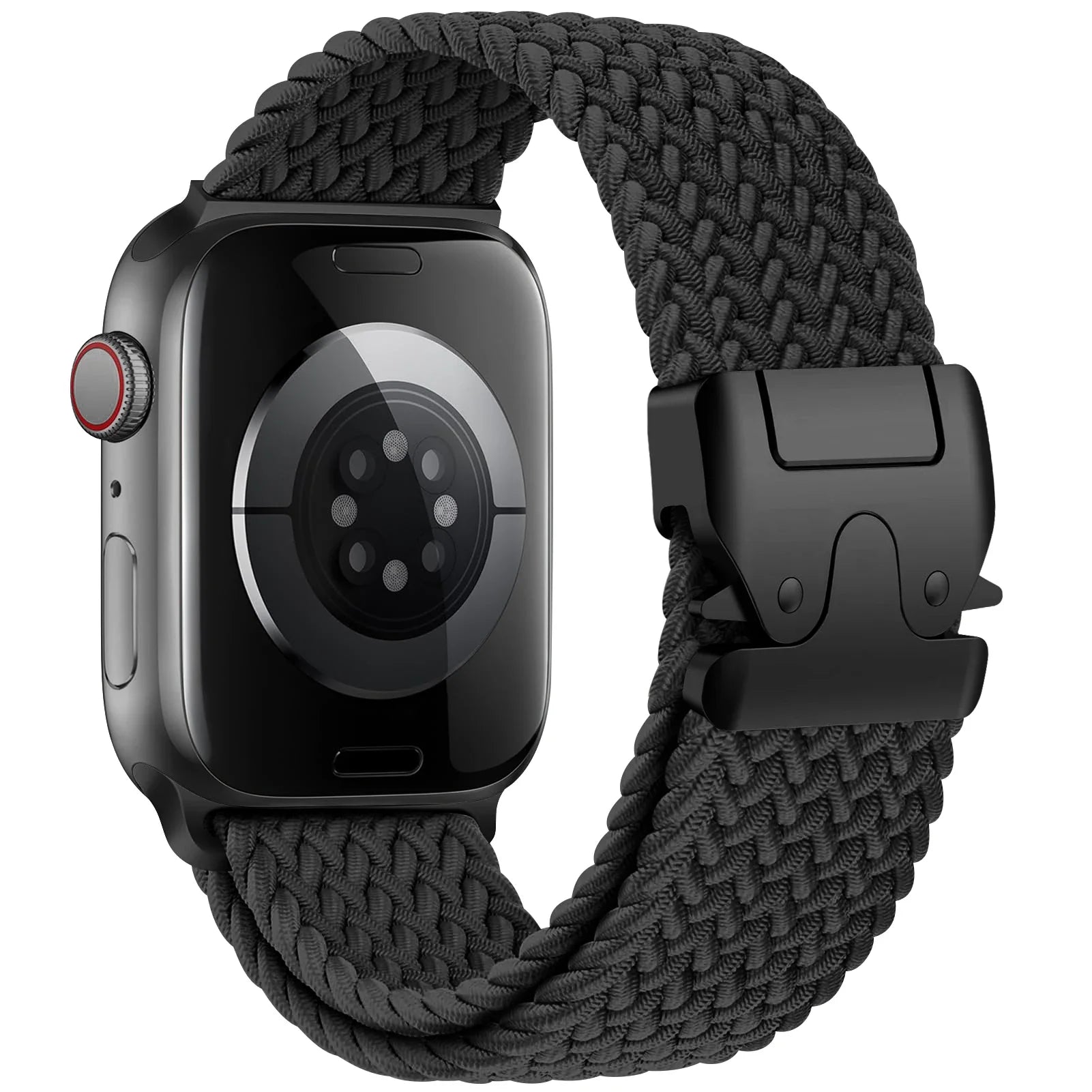 Bracelet de remplacement pour Apple Watch en corde de parachute noir