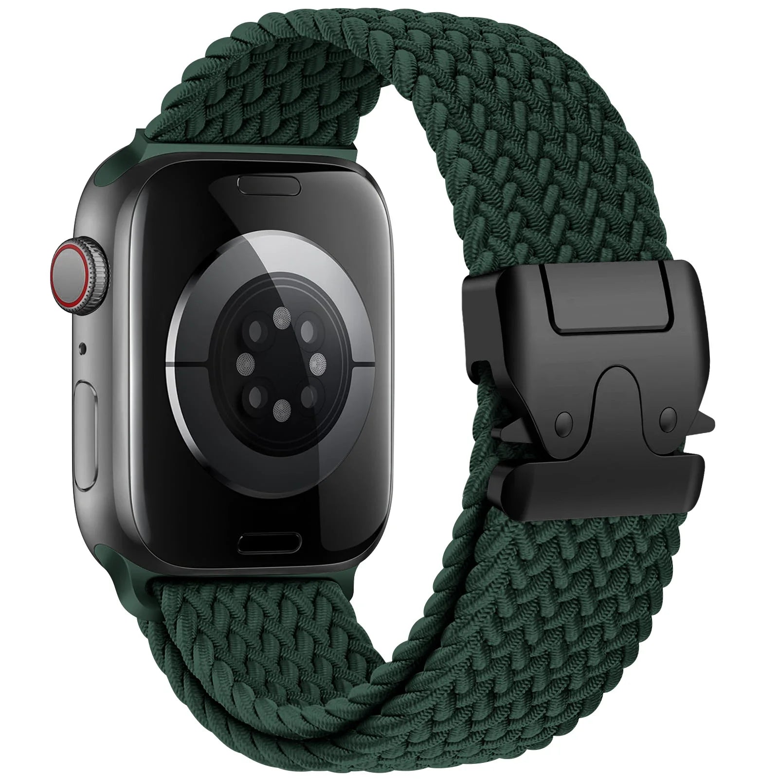 Bracelet de remplacement pour Apple Watch en corde de parachute vert