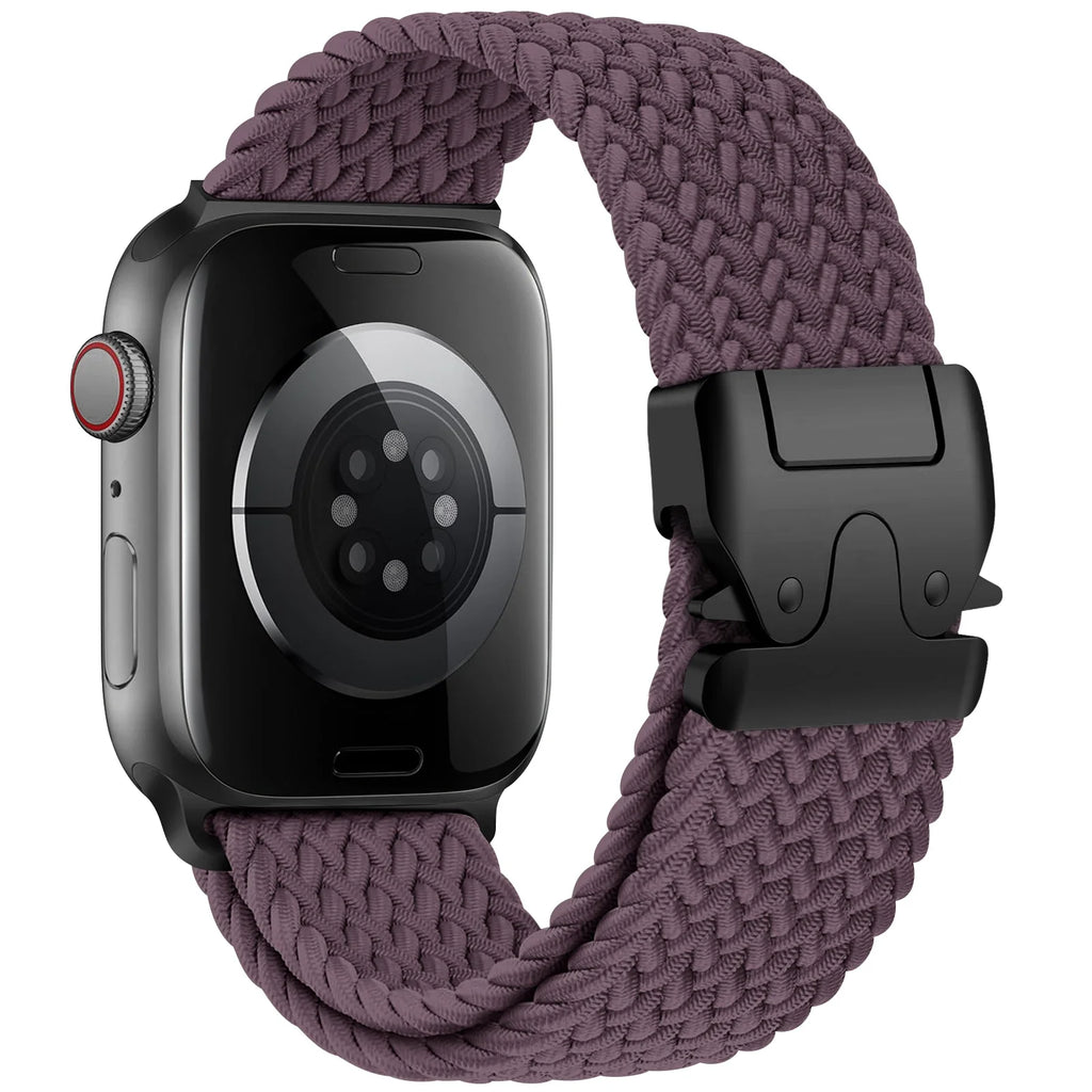 Bracelet de remplacement pour Apple Watch en corde de parachute violet