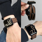 Bracelet de remplacement pour Apple Watch en cuir marron