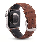 Bracelet de remplacement pour Apple Watch en cuir classique marron clair