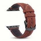 Bracelet de remplacement pour Apple Watch en cuir classique marron