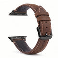 Bracelet de remplacement pour Apple Watch en cuir classique marron noir