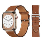 Bracelet de remplacement pour Apple Watch en cuir pour femme et pour homme marron