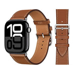 Bracelet de remplacement pour Apple Watch en cuir pour femme et pour homme marron