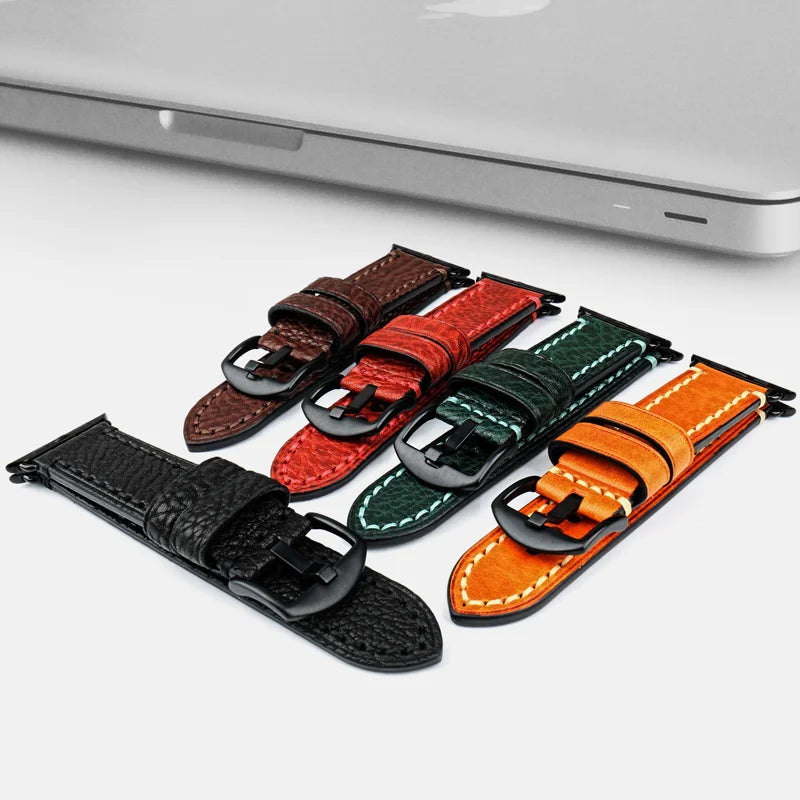 Bracelet de remplacement pour Apple Watch en cuir vieilli