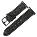 Bracelet de remplacement pour Apple Watch en cuir vieilli noir