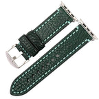 Bracelet de remplacement pour Apple Watch en cuir vieilli vert