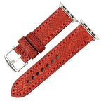 Bracelet de remplacement pour Apple Watch en cuir vieilli rouge