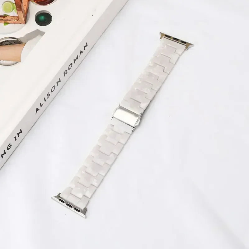 Bracelet de remplacement pour Apple Watch en résine blanc