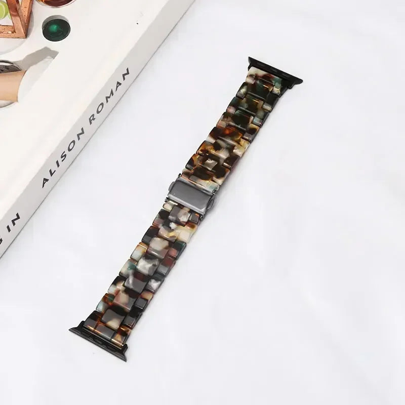 Bracelet de remplacement pour Apple Watch en résine noir