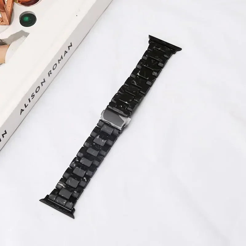 Bracelet de remplacement pour Apple Watch en résine noir